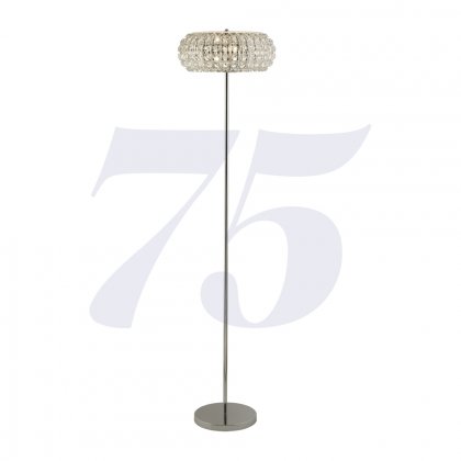 Searchlight Marilyn 3 Light Chrome Floor Lamp W Crystal Glass And Crystal Sand Diffuser