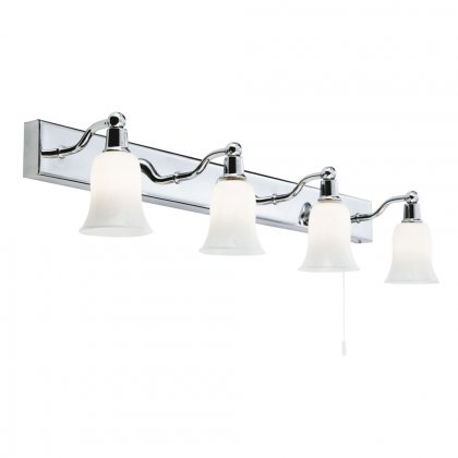 Searchlight Equador Bathroom Ip44 (G9 LED) 4 Light Wht Shade Wall Light Bar