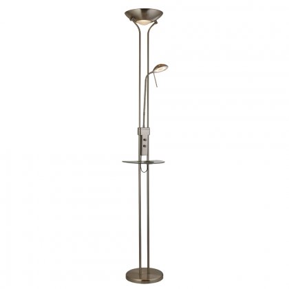 Searchlight Wireless Usb Led Mother & Child Floor Lamp, Satin Nickel