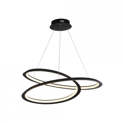 Searchlight Swirl II Led Pendant Sand Black. Dimmable