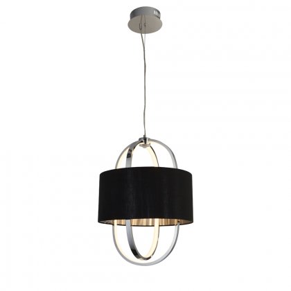 Searchlight Madrid Led Pendant With Black Shade