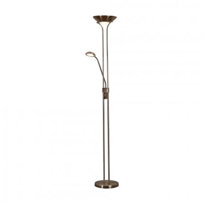 Searchlight LED Mother & Child Floor Lamp Antique Brass