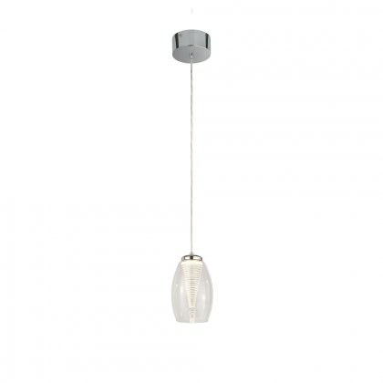 Searchlight Cyclone Pendant With Clear Glass