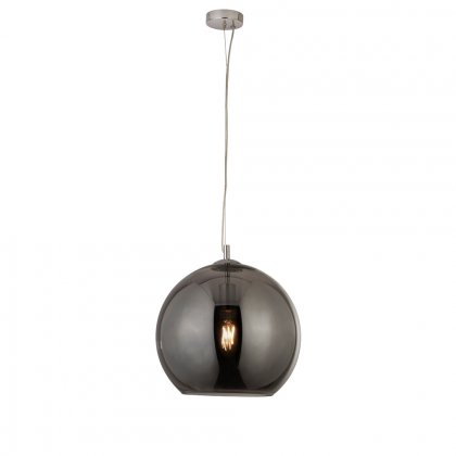 Searchlight Balls Round Pendant (35cm Dia) Smoked Glass Chrome