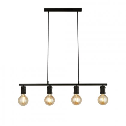 Searchlight Dance 4 Light Bar Pendant, Sand Black