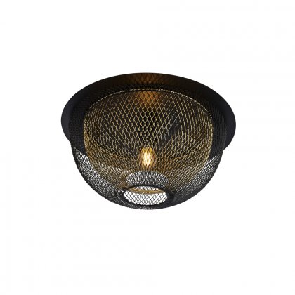 Searchlight Honeycomb Double Layered Mesh Flush Fitting-Black Outer with Gold Inner