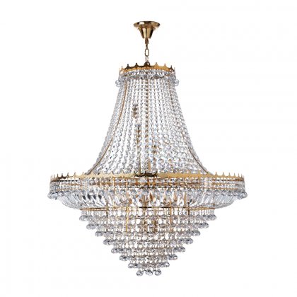 Searchlight Versailles- 19 Light (Dia 102cm) Clear Crystal Chandelier Gold Frame