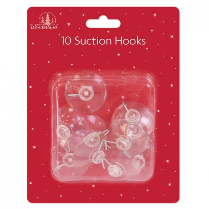 Festive Wonderland 10 x Large Suction Hooks