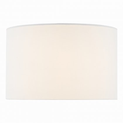 Dimple White Linen Drum Shade 38cm