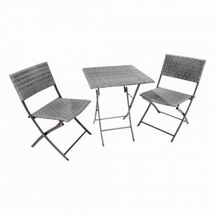 Nevada Folding Bistro Set - Grey