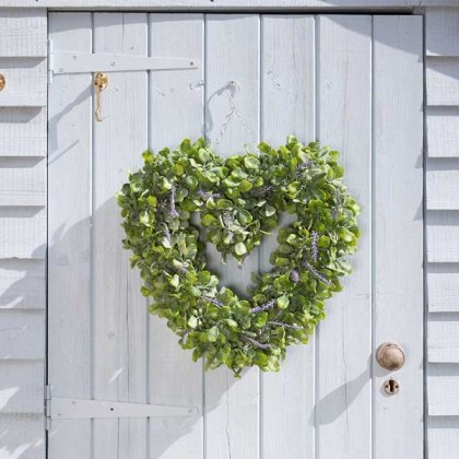 Faux Decor Totally Topiary Lavender Heart 40cm