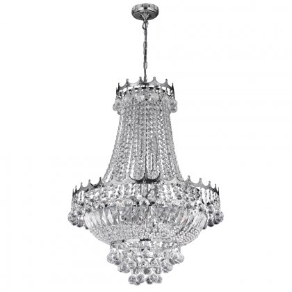 Searchlight Versailles 9 Light 52Cm Chrome Chandelier Cw Xtal