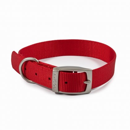 Ancol Red Nylon Dog Collar - 40cm/16