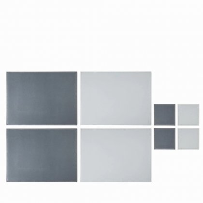 Grey Placemats and Coasters Set