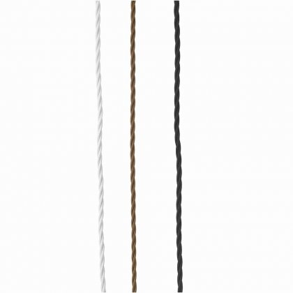 DHL 3 Core Twisted Braided Cable Brown 1 Metre