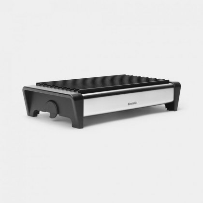 Brabantia 2 Burner Food Warmer - Matte Steel With Black Grill