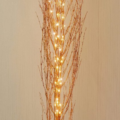 Premier Decorations 1.2m Rose Gold Lit Twigs