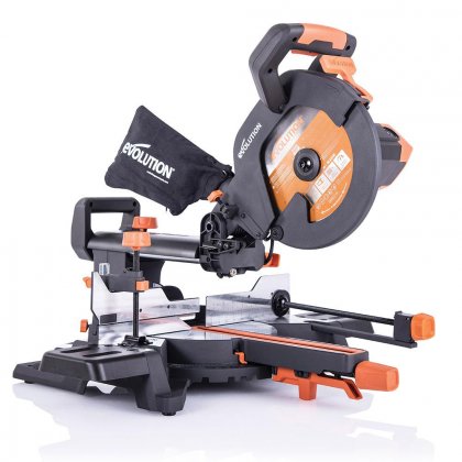 Evolution R255SMS+ Pro Multi-Material Sliding Mitre Saw 255mm 1600W 110V