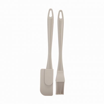 Fusion Twist 2 Pack Mini Pastry Brush & Jar Scraper Set - Grey