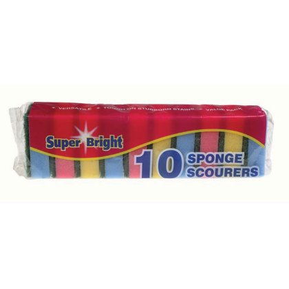 SuperBright Sponge Scourers (Pack of 10)