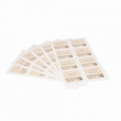 &Again Herbs and Spices Jar Labels 4cm