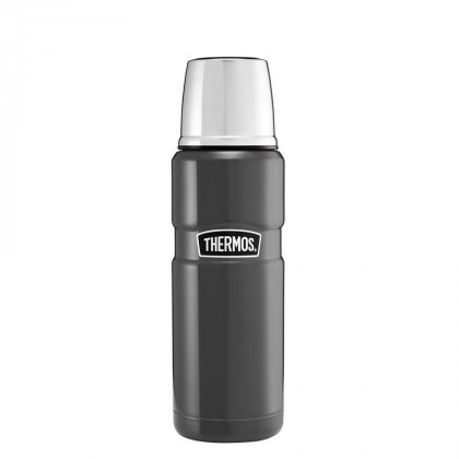 Thermos Gun Metal Stainless Steel King Flask - 470ml