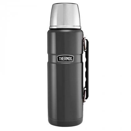 Thermos Gun Metal Stainless Steel King Flask - 1.2L