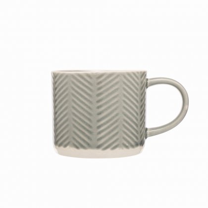 Siip Embossed Chevron Mug Grey