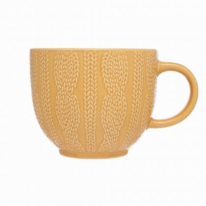 Siip Fundamental Embossed Knit Mug - Mustard