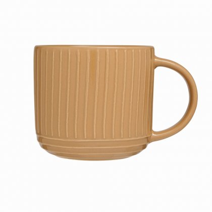 Siip Fundamental Embossed Lines Mug - Tan