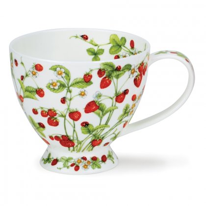 Dunoon Skye Shape Fine Bone China Mug 600ml - Wild Strawberries