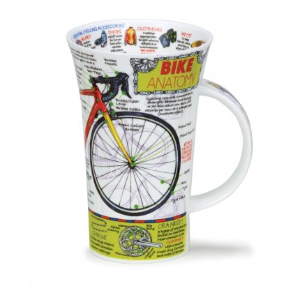 Dunoon Glencoe Shape Fine Bone China Mug - Bike Anatomy