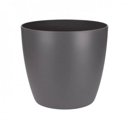 Elho Brussels Round Anthracite Plant Pots - Various Sizes