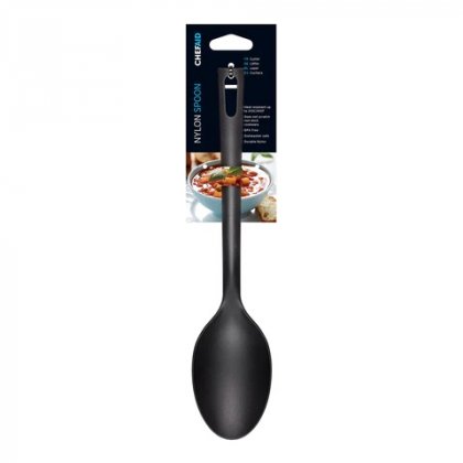 Chef Aid Black Nylon Solid Spoon