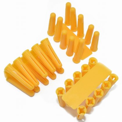 ForgeFix Plastic Wall Plug Yellow No.4-6 (Box of 1000)
