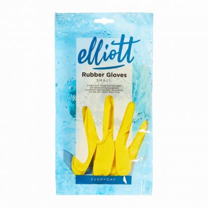 Elliotts Rubber Yellow Gloves - Small