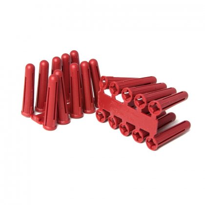 ForgeFix Plastic Wall Plugs Red No.6-8 (Box of 1000)