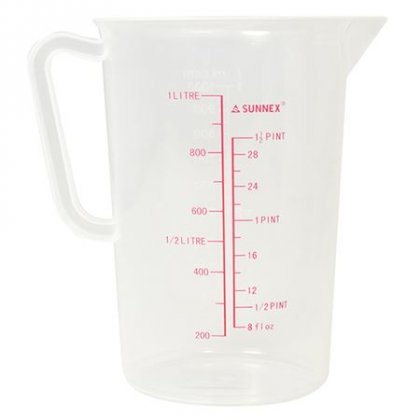 Zodiac Sunnex Polypropylene Measurng Jug - 1lt Clear