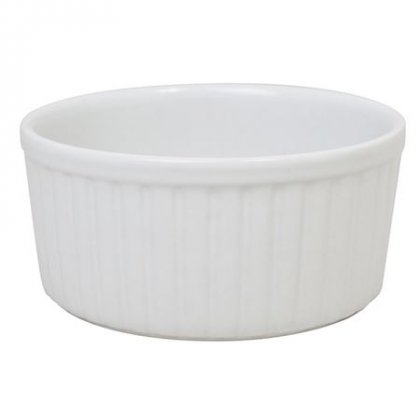 Zodiac White Ceramic Souffle Dish