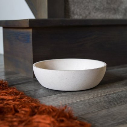 Zoon FloorGrip Bamboo Dog Bowl 17cm Stone