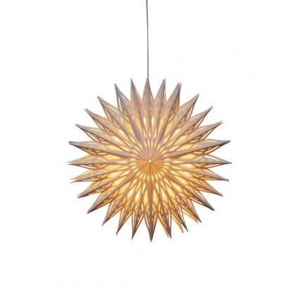 Konstsmide Hanging Paper Star Flower White 60cm