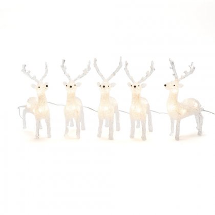 Konstsmide Acrylic Reindeer 5pcs Set