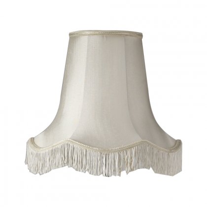 Oaks Lighting Scallop Shade with Fringe Ivory - Various Sizes