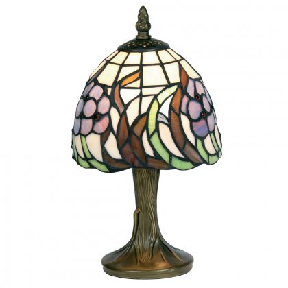 Oaks Lighting Tiffany Style Blue Flower Table Lamp