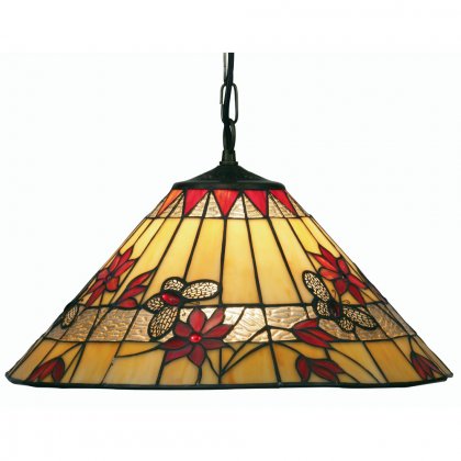 Oaks Lighting Tiffany Style Butterfly Ceiling Light