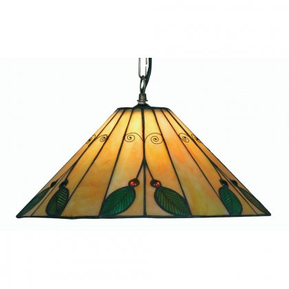 Oaks Lighting Tiffany Style Leaf Ceiling Light