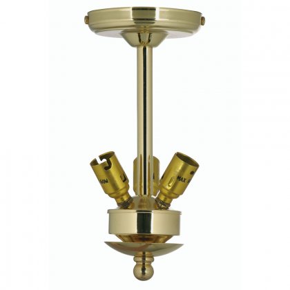 Oaks Lighting Drop Suspension Small Polished Brass