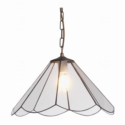 Oaks Lighting Tiffany Style Fermo Pendant Clear