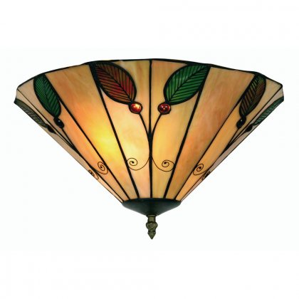 Oaks Lighting Tiffany Style Leaf Ceiling Light