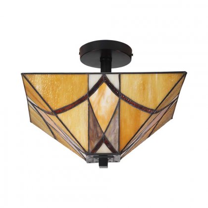 Oaks Lighting Tiffany Style Portia Ceiling Light